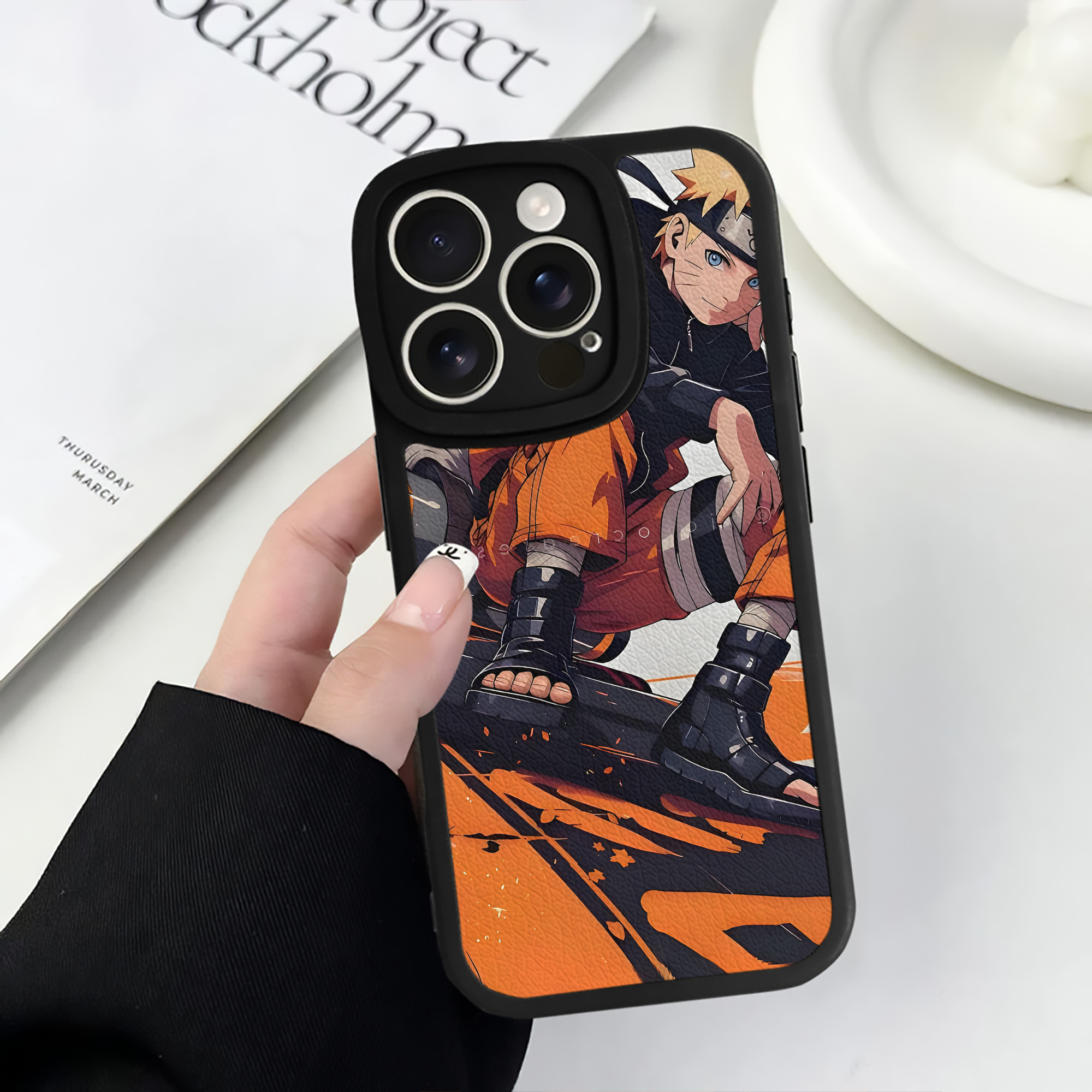 （画像用） NARUTO -ナルト- NARUTO -ナルト- 疾風伝 【iPhone 16シリーズ対応】シリコンスマホケース（レザー調） 材質：シリコン
